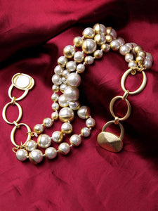 1950S Pearl Vintage Necklace Bracelet Set
