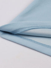 Load image into Gallery viewer, Baby Blue Tie Neck Short Sleeve Pleated A Line Cocktail Vintage Dress