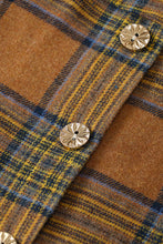 Load image into Gallery viewer, Brown Plaid BowKnot 3/4 Sleeve 1950S Vintage Dress With Button
