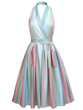 Load image into Gallery viewer, The Marvelous Mrs.Maisel Costume Dress Stripe Vintage Dress Set With Sunglasses