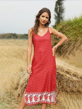 Load image into Gallery viewer, Women&#39;s Boho Dress Floral Printed Spaghetti Strap Beach Dress Maxi Dress