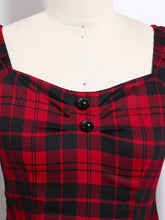 Load image into Gallery viewer, 1950S Plaid Puff Sleeve Crop Tops