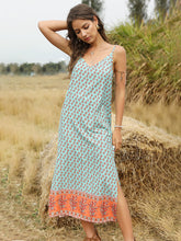 Load image into Gallery viewer, Women&#39;s Boho Dress Floral Printed Spaghetti Strap Beach Dress Maxi Dress